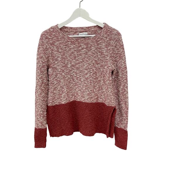 LL Bean Women's Signature Size XXS Cotton Linen Ragg Sweater in Sienna Clay Marl - Picture 1 of 8